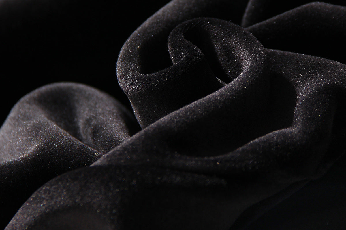 BlackVelvet Hooded for Women Autumn Thickened Composite Multi Metal Zipper Split Waist Trimming Women - Modestly Vogue 