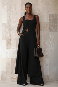 Layered Wide-Leg Pant Set - Modestly Vogue 