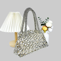 Handmade Pearl Woven Tote Bag – Hollowed Underarm Handbag