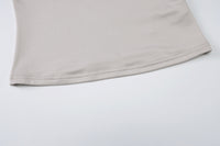 Women’s Slim Fit Long Sleeve Backless Solid Color Top