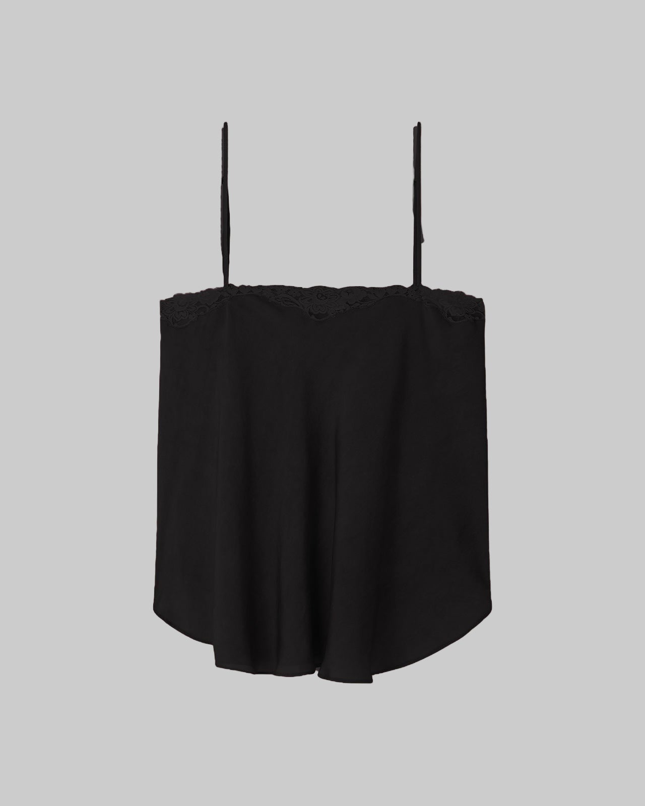 Satin Solid Color Casual Loose Ruffled Stitching Camisole Top - Modestly Vogue 