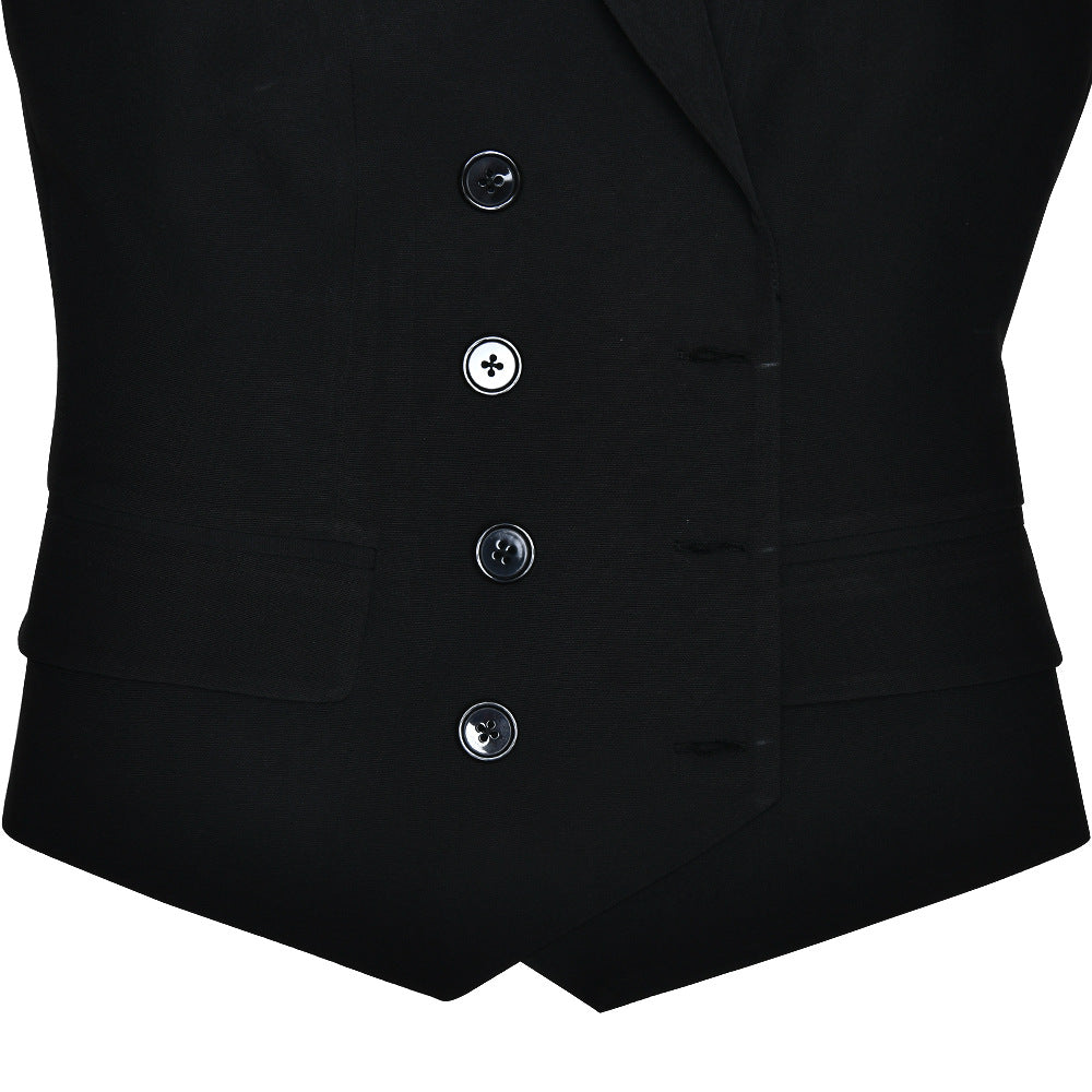 Neutral Autumn Elegant Maxi Skirt Sleeveless Vest Pleated Dress Two Piece Set - Modestly Vogue 