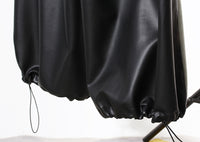 Niche Contrast Color Jeans Women Winter Thick Loose Retro Washed Stitching Contrast Color Leather Wide Leg Pants - Modestly Vogue 