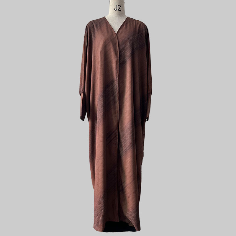 Multi Colored Long Open Abaya Kimono - Modestly Vogue 