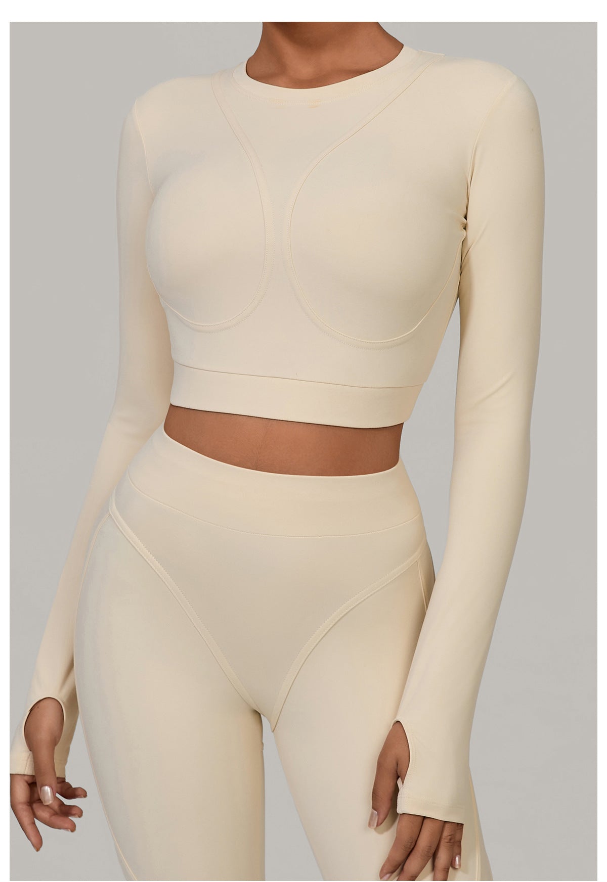 Long Sleeve Yoga Clothes High Strength Workout Clothes Pilates Running Sport Long Sleeve Top