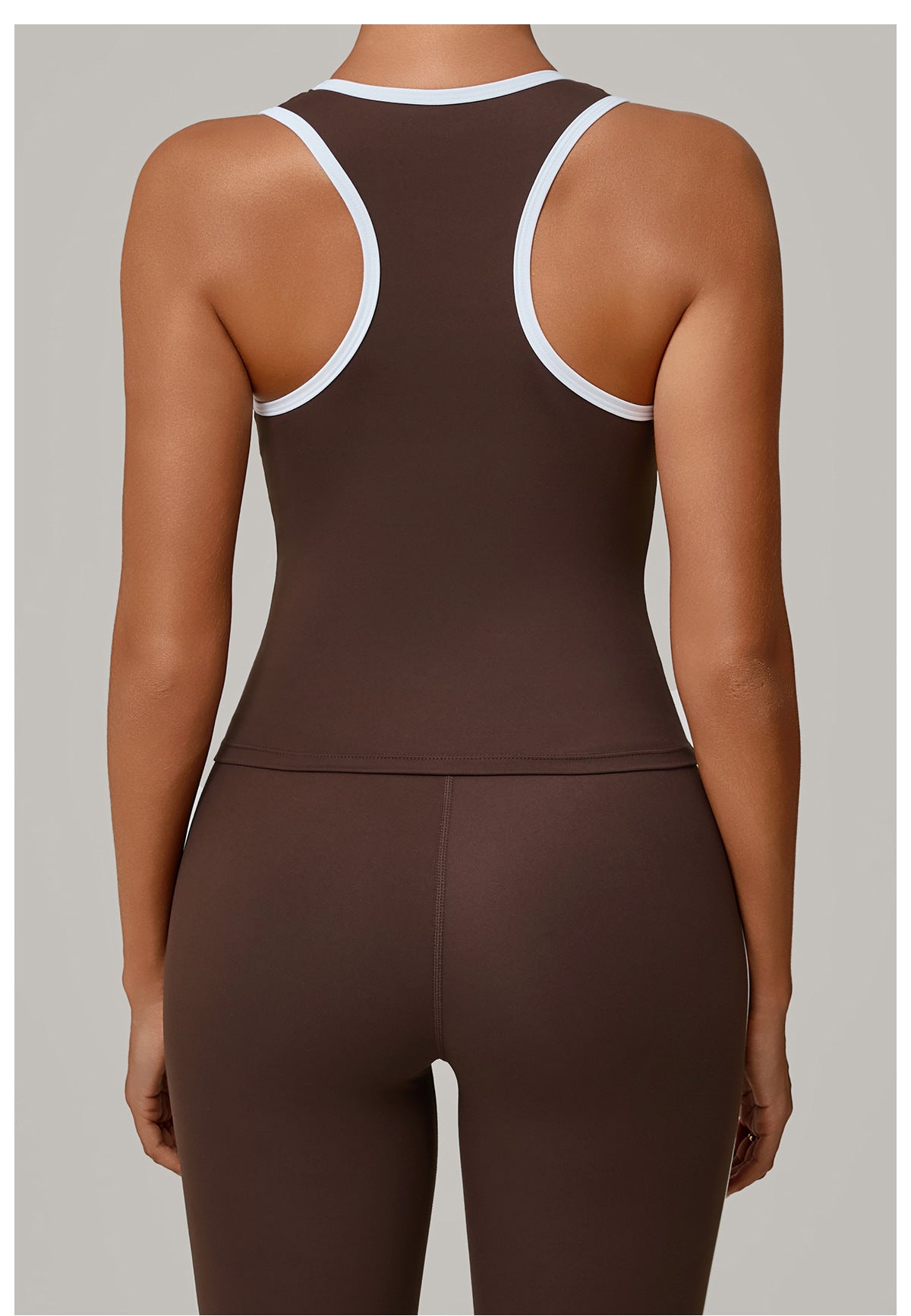 No Chest Pad Stitching Contrast Color Beauty Back Yoga Vest Quick Drying Workout Top Outer Wear Running Exercise Vest Women