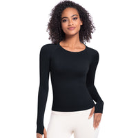 Women’s Long Sleeve Round Neck Fitness Yoga Running Top