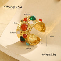 Multi Gem Cuff Ring - Modestly Vogue 