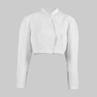 Women’s V-Neck Long Sleeve Loose Short Coat – Minimalist Chic