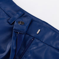 Women’s Spring Faux Leather High Waist Hip Lifting Straight Pants