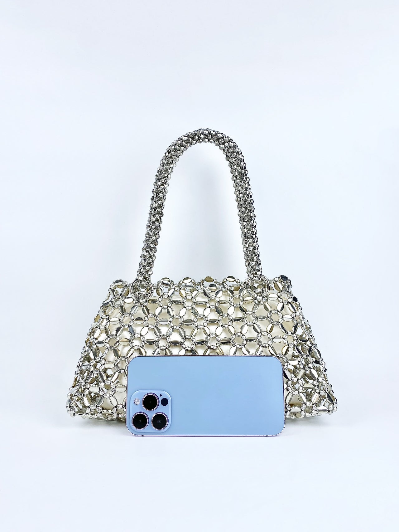 Handmade Pearl Woven Tote Bag – Hollowed Underarm Handbag