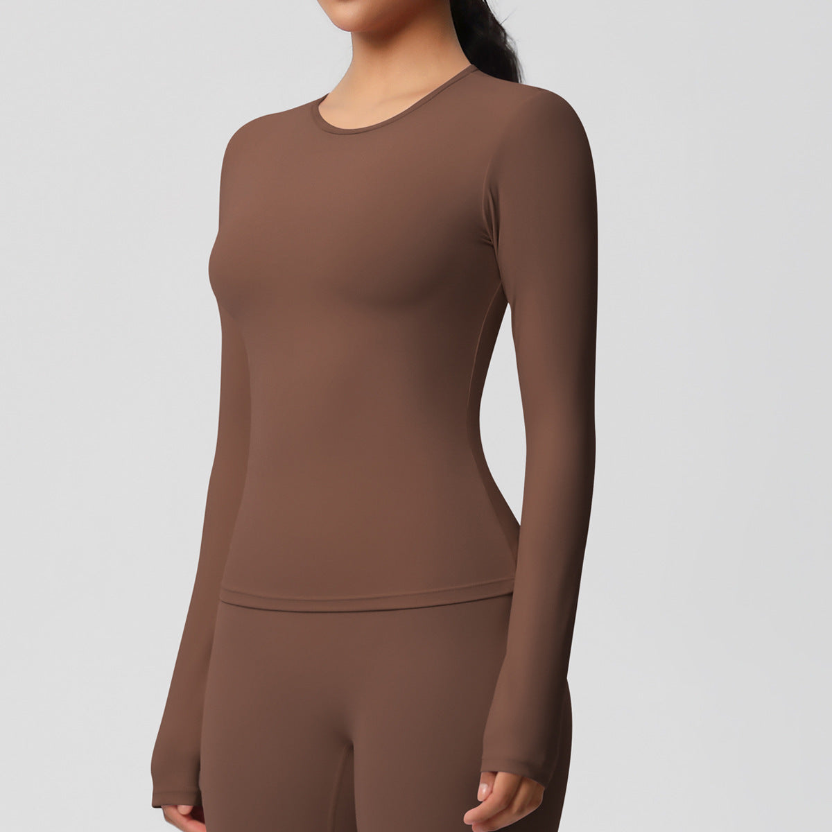 Nude Feel Brushed Slimming High-Strength Yoga & Running Long Sleeve