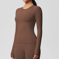 Nude Feel Brushed Slimming High-Strength Yoga & Running Long Sleeve