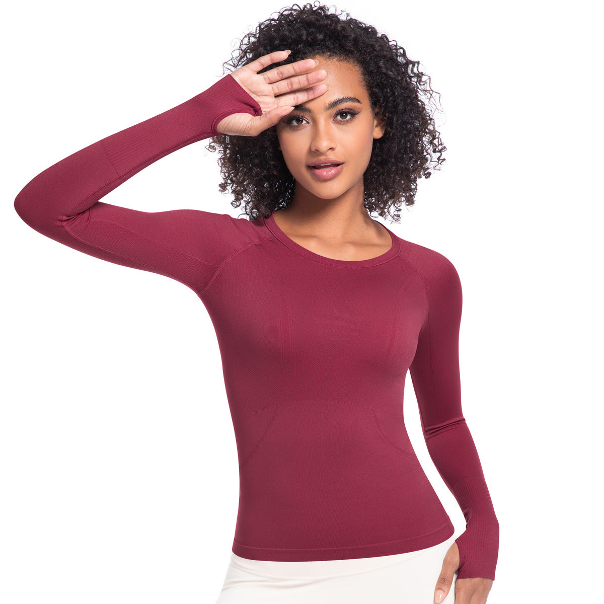 Women’s Long Sleeve Round Neck Fitness Yoga Running Top