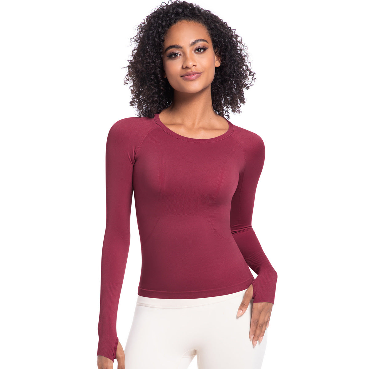 Women’s Long Sleeve Round Neck Fitness Yoga Running Top