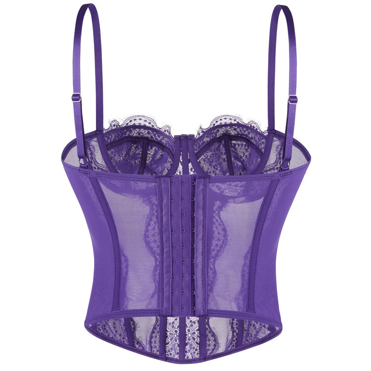 Women’s Lace Camisole with Built-In Bra and Pads