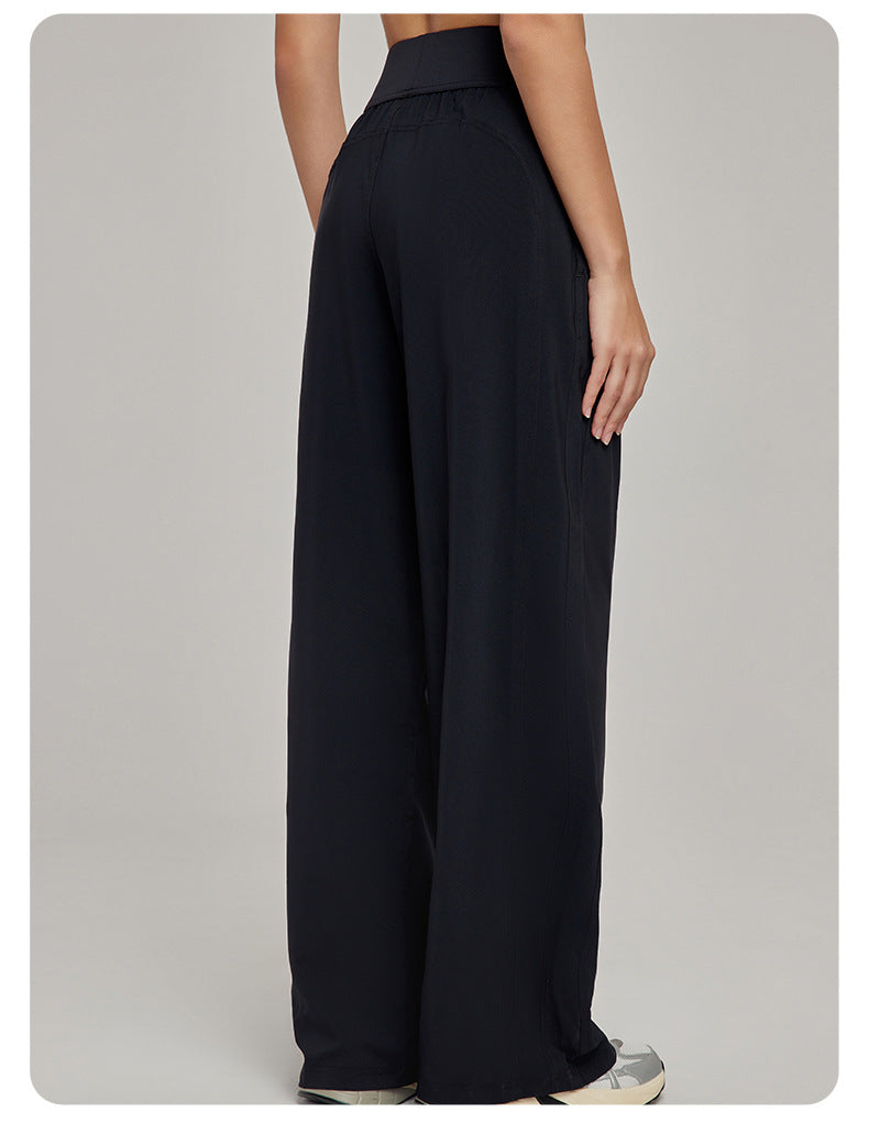 High Waist Wide Leg Yoga Pants for Women – Loose Workout Pants - Modestly Vogue 