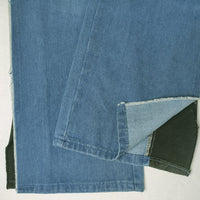 Blue Denim Black Striped Jeans - Modestly Vogue 