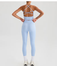 High Waist Cross Yoga Trousers – Nude Feel Quick Dry Fitness Pants