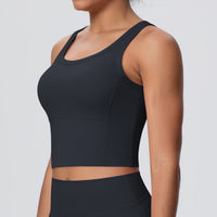 Nude Feel Workout Sports Bra with Chest Pad | Skin-Soft Fitness Bra - Modestly Vogue 