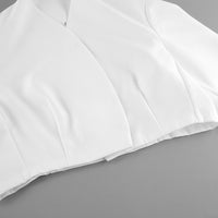 Women’s V-Neck Long Sleeve Loose Short Coat – Minimalist Chic