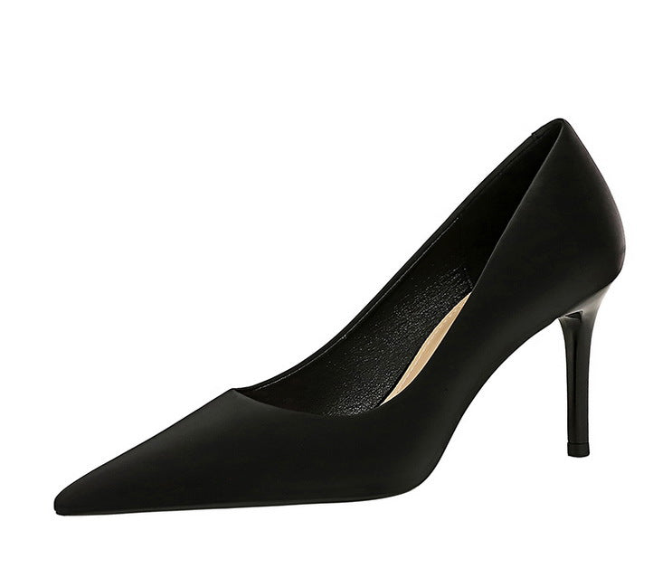 Simple Stiletto Heel Office High Heels Women - Pointed Toe Thin Shoes