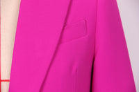 Red Wide Leg Tailored Elegant Pant Set Suit - Modestly Vogue 