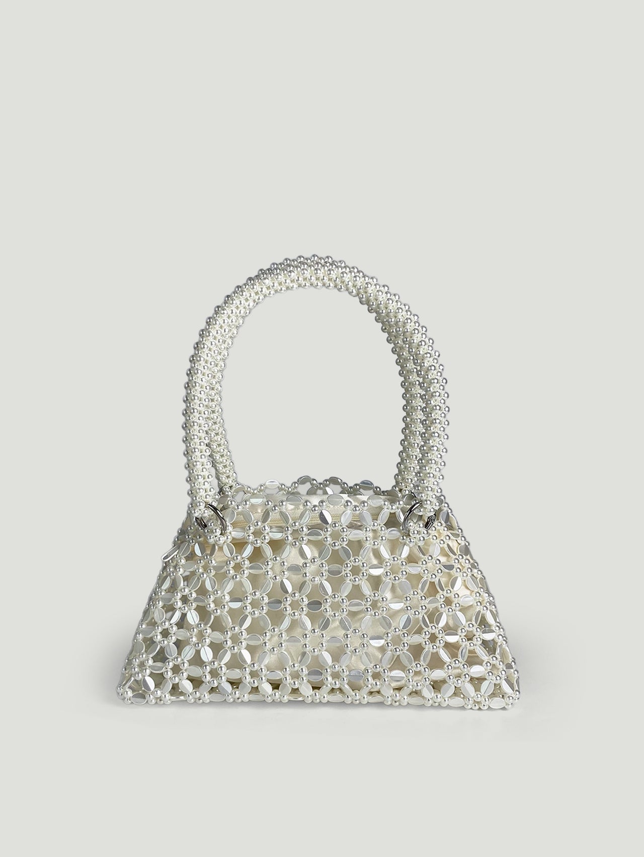 Handmade Pearl Woven Tote Bag – Hollowed Underarm Handbag