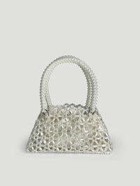 Handmade Pearl Woven Tote Bag – Hollowed Underarm Handbag