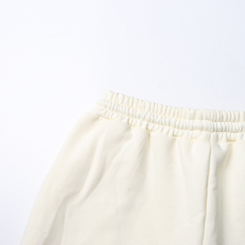 Neutral Draping Stitching Tied Drawstring Adjustable Slimming High Waist Straight Solid Color Casual Pants Women