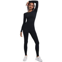 Seamless Knitted Outdoor Cycling Clothing Sports Yoga Long Sleeve Shapewear Ski Sports Sets - Modestly Vogue 