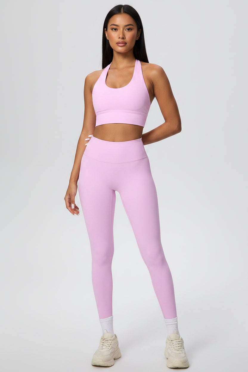 7125 Halter Bra 7100 Trousers Suit-Cherry Blossom Pink