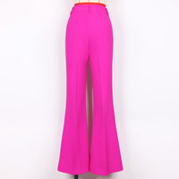 Red Wide Leg Tailored Elegant Pant Set Suit - Modestly Vogue 