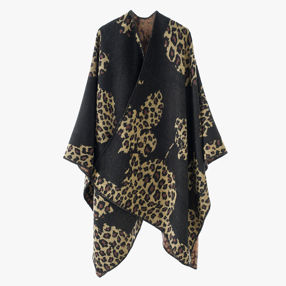 Ethnic Color Matching Shawl – Warm Large Cape Scarf for Photography