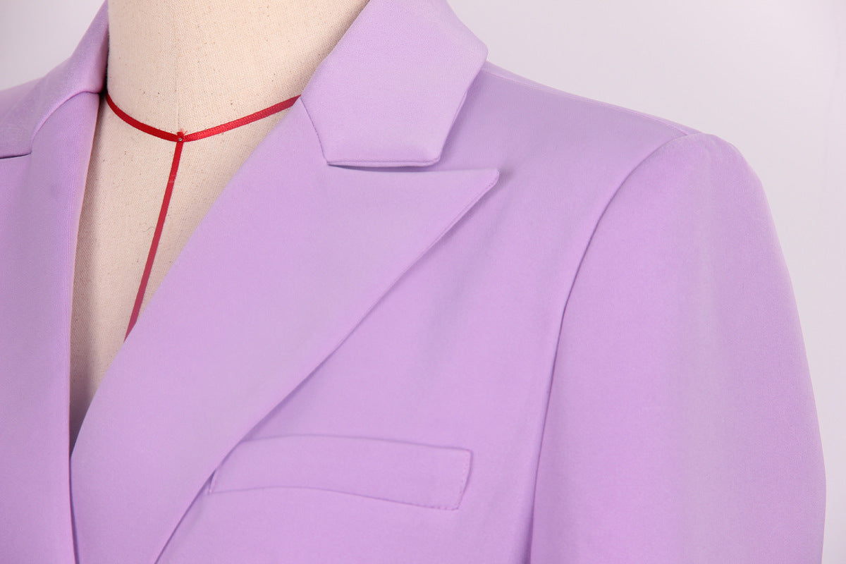 Black Tailored Bustier Blazer Suit Set Three Piece Pant Set - Modestly Vogue 