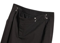 Neutral Classic All Matching Casual Pants Women Spring Summer High Waist on Both Sides Metal Buckle Slim Fit Flab Ankle Length Pants - Modestly Vogue 