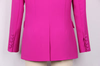 Red Wide Leg Tailored Elegant Pant Set Suit - Modestly Vogue 