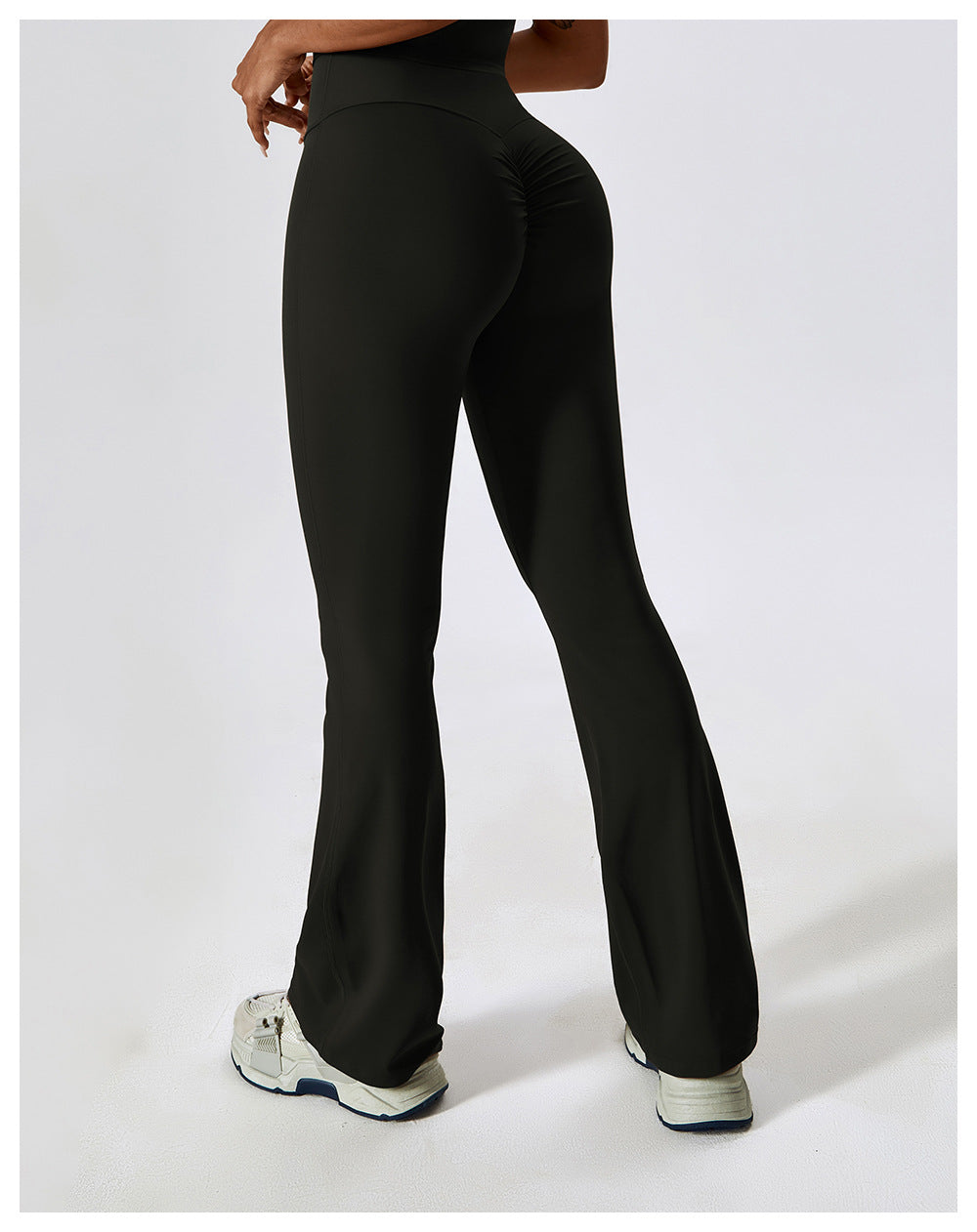 Nude Feel High Waist Yoga Pants – Hip Lifting, Bell Bottom Bootcut