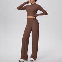 Micro Brushed  Zipper Jacket Sports Long Sleeve Running - Modestly Vogue 