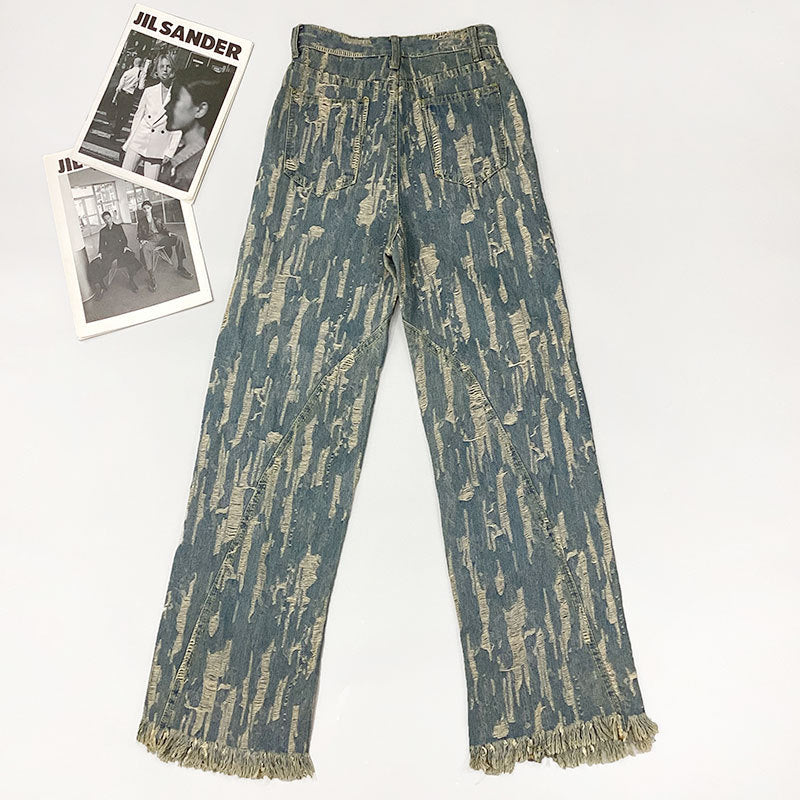 Retro High Street Tassel Skinny Jeans - Modestly Vogue 