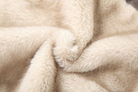 Cropped Fur Trim Sweater Jacket - Modestly Vogue 