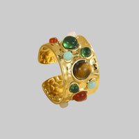 Multi Gem Cuff Ring - Modestly Vogue 