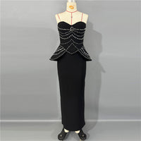 Tube Top Bandage One Piece Dress Niche Party Skinny Long Evening Dress
