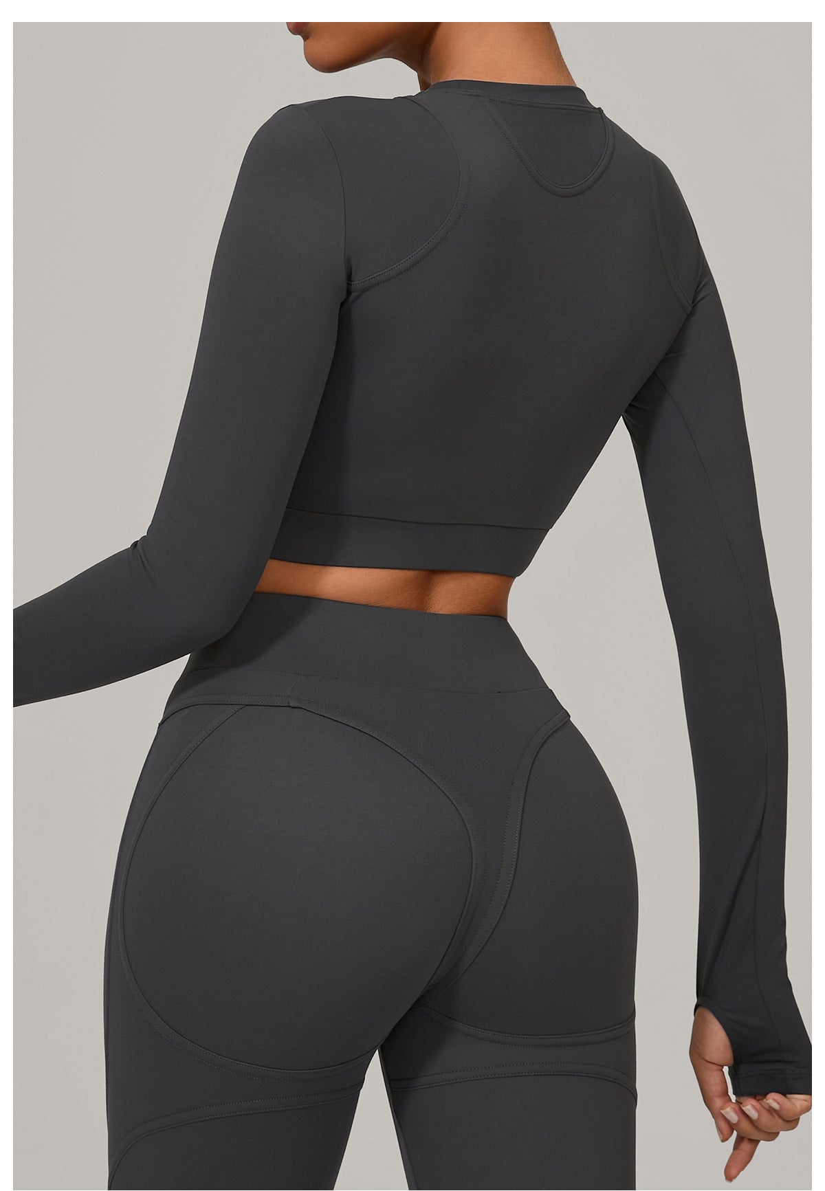 Long Sleeve Yoga Clothes High Strength Workout Clothes Pilates Running Sport Long Sleeve Top
