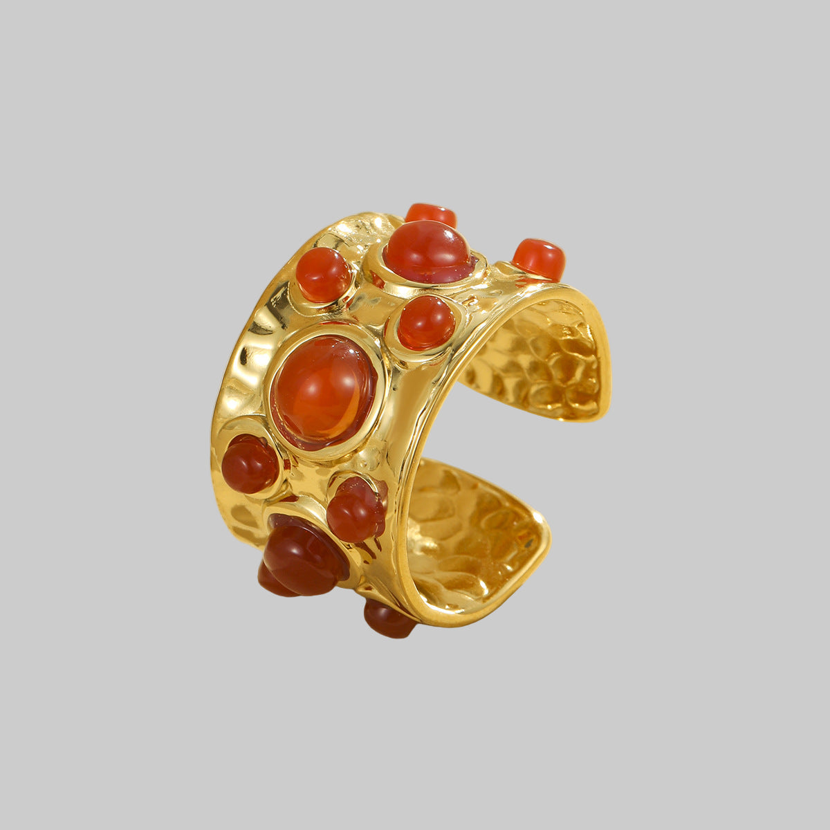 Multi Gem Cuff Ring - Modestly Vogue 