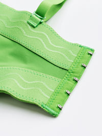 Green Beaded Rhinestone Corset Bustier Top - Modestly Vogue 