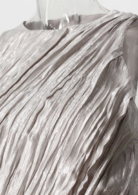 Pleated Floral Ruffled Dress – Asymmetric Retro Summer Style - Modestly Vogue 