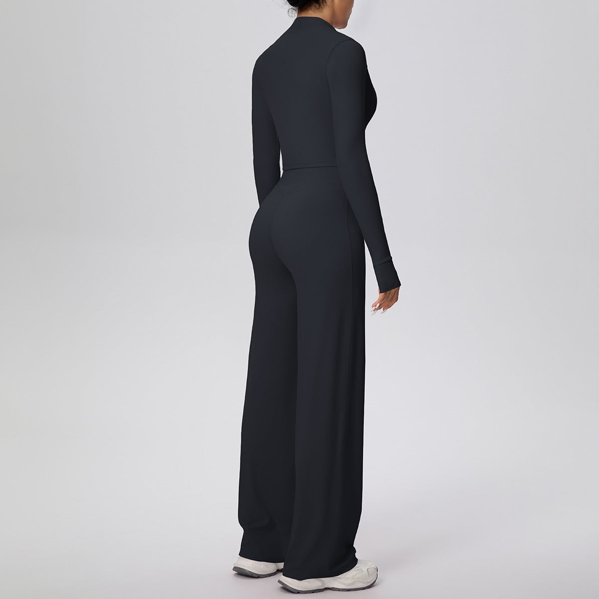 Micro Brushed  Zipper Jacket Sports Long Sleeve Running - Modestly Vogue 