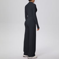 Micro Brushed  Zipper Jacket Sports Long Sleeve Running - Modestly Vogue 