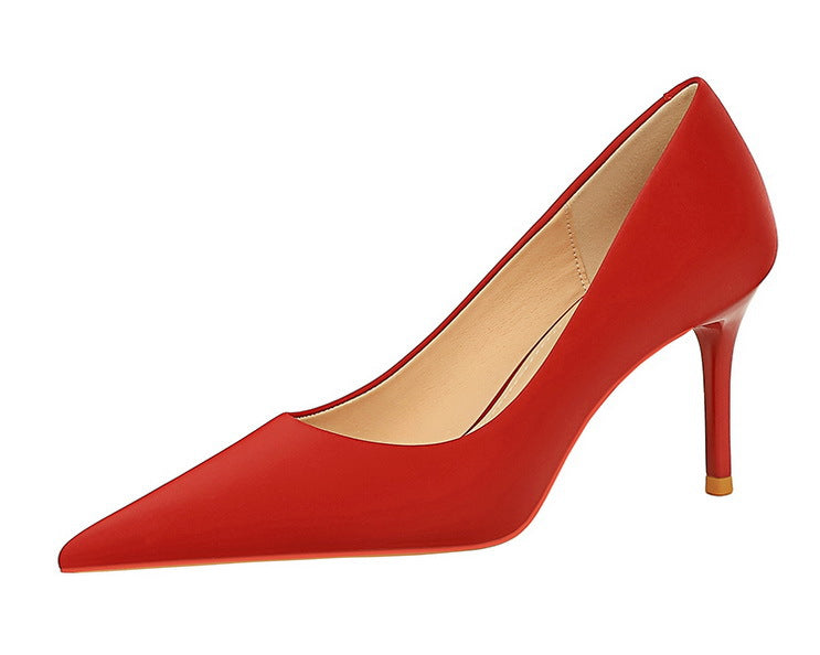 Simple Stiletto Heel Office High Heels Women - Pointed Toe Thin Shoes